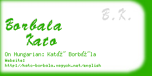 borbala kato business card